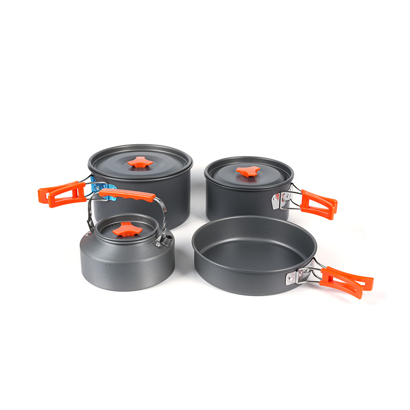 Portable Aluminum Camping Cooking Set For Multiple People