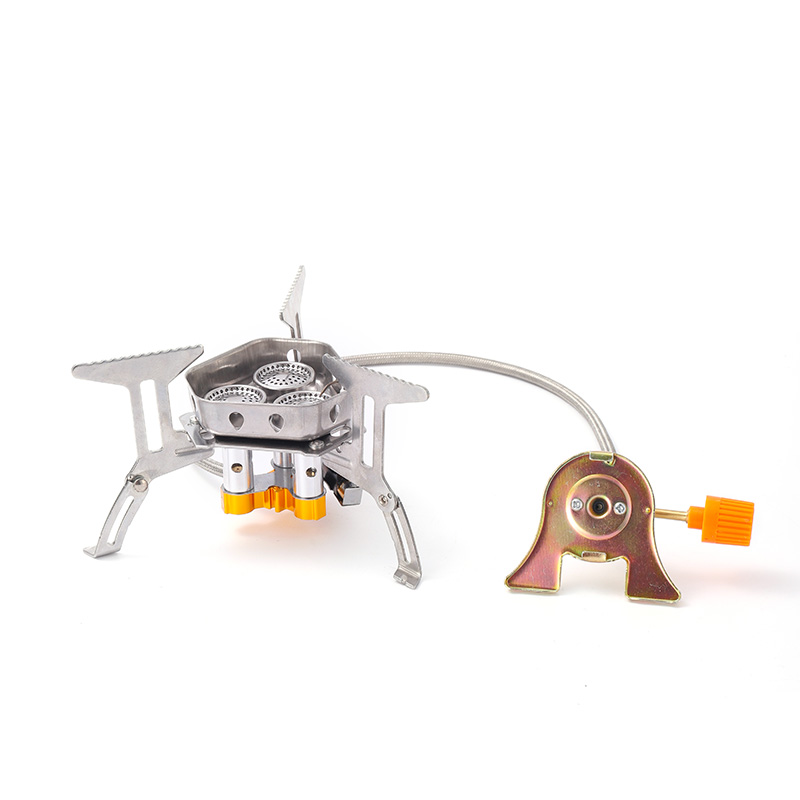 Outdoor Triple-head Windproof Backpacking Stove